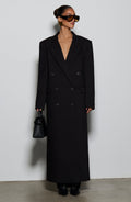 Daniela - Cappotto Lungo Strutturato Nero