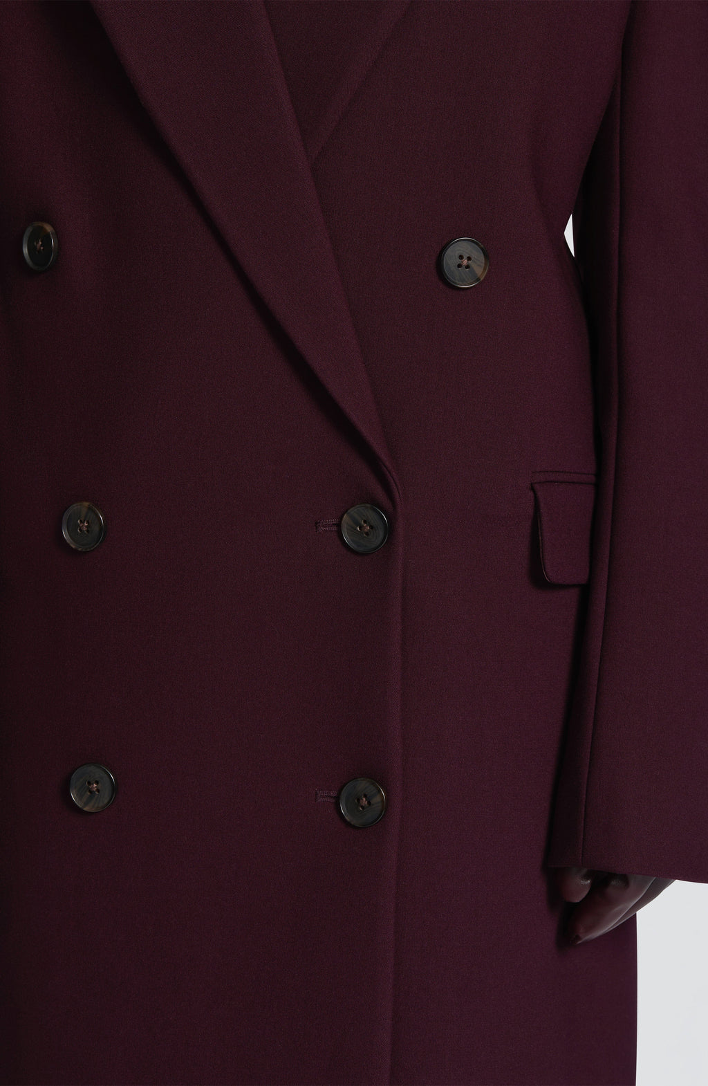 Jimena - Cappotto Lungo Strutturato Prugna
