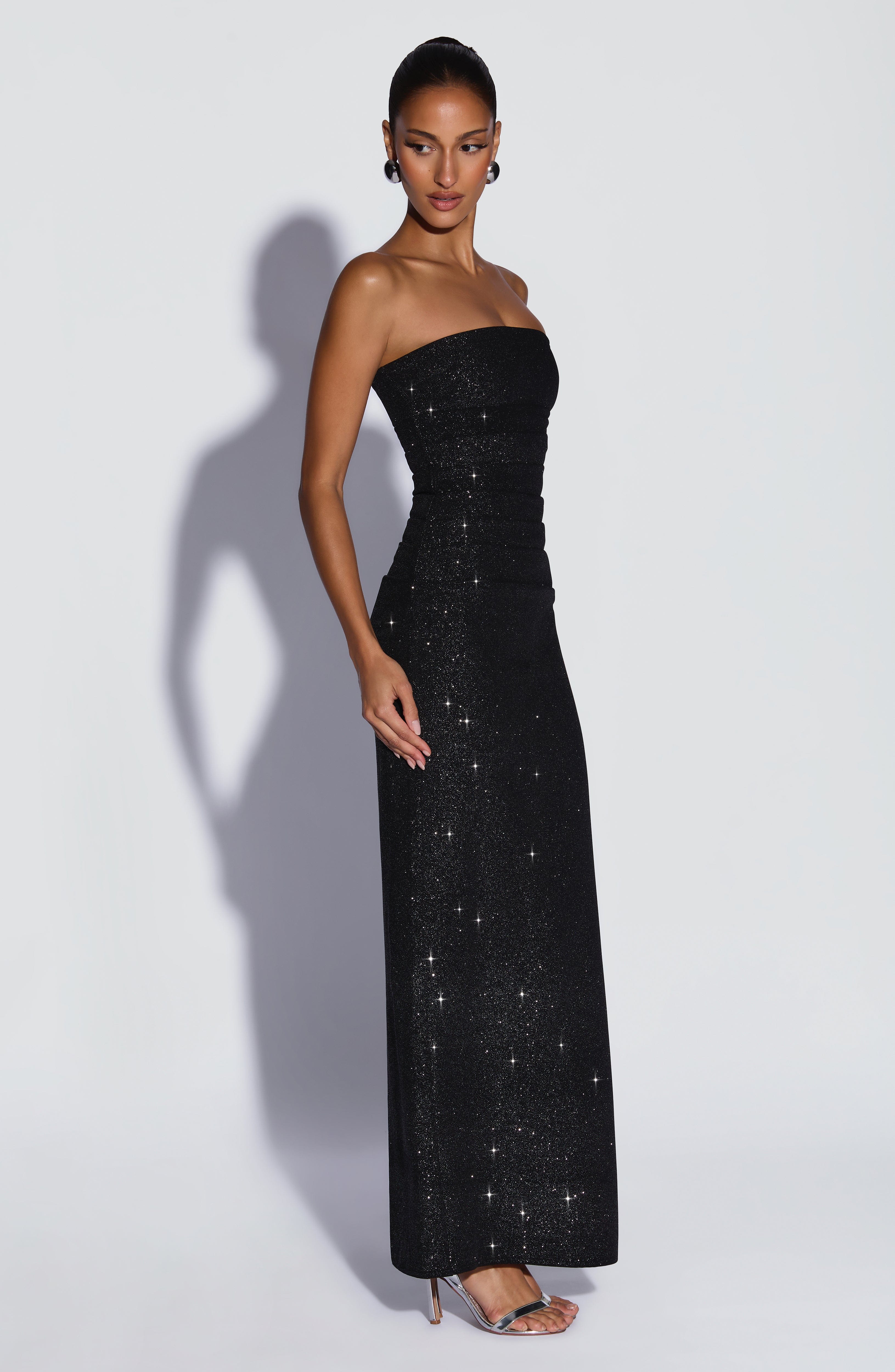 Valeria - Abito da Gala in Crêpe Nero