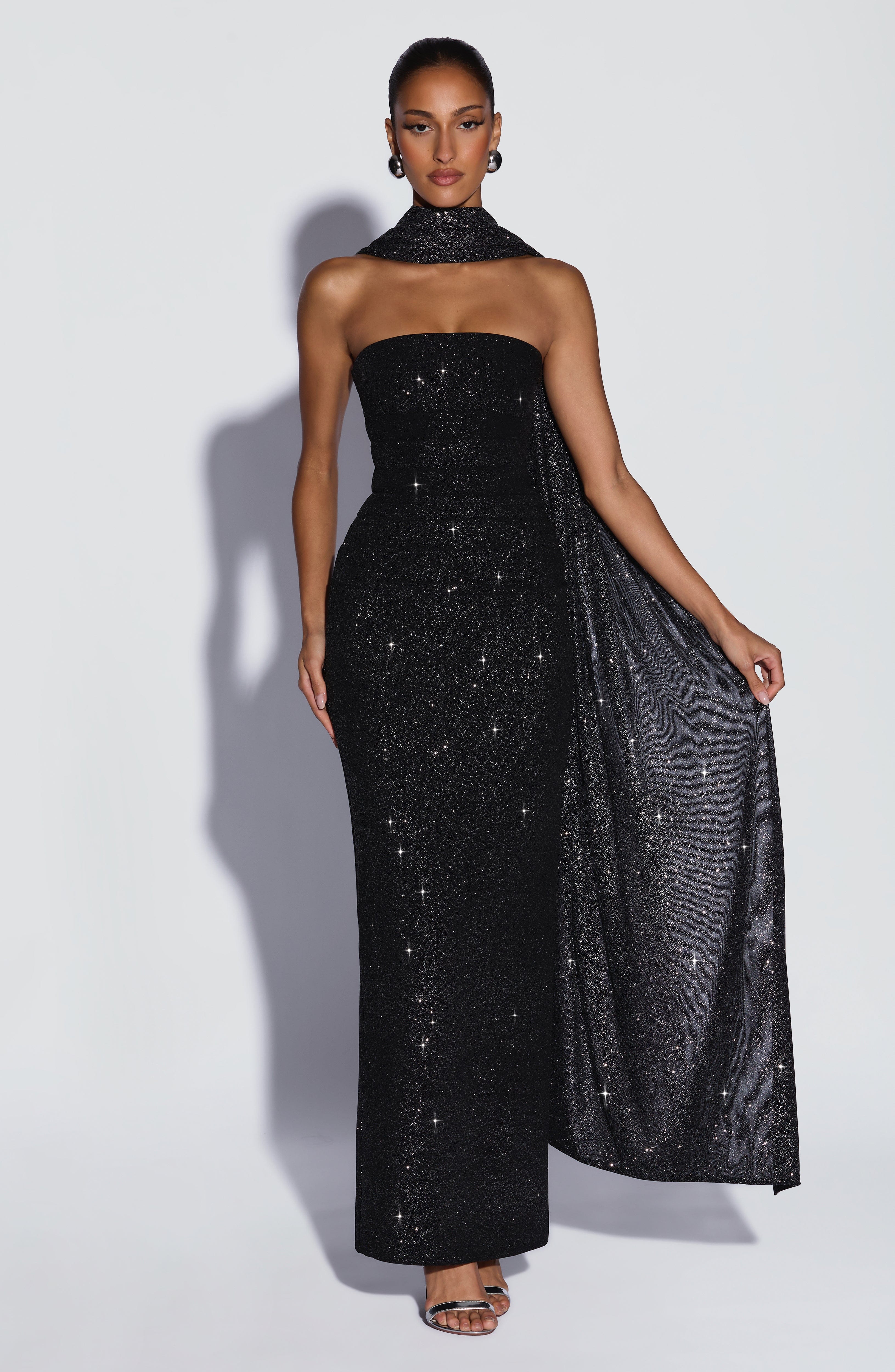 Valeria - Abito da Gala in Crêpe Nero