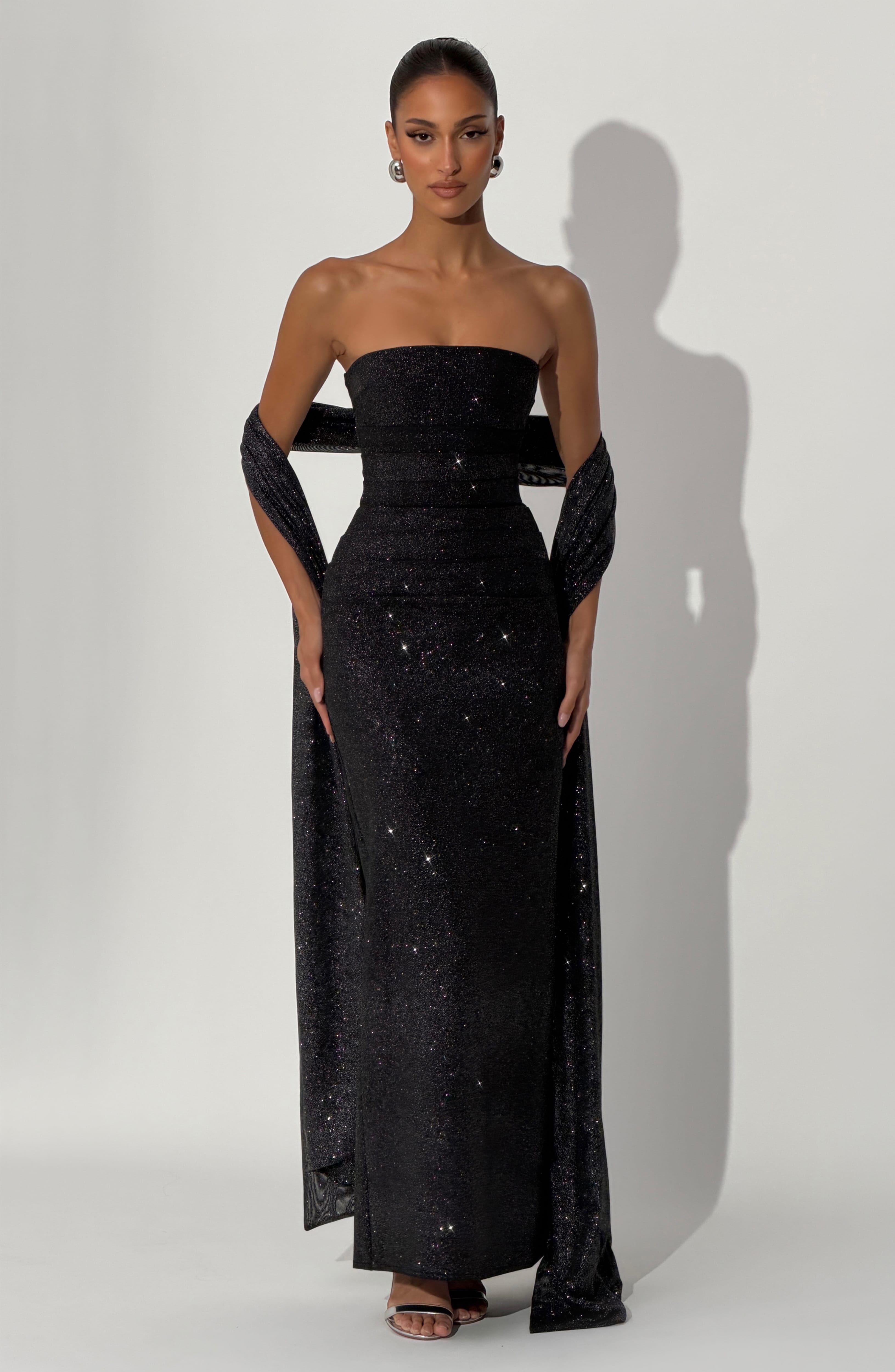 Valeria - Abito da Gala in Crêpe Nero