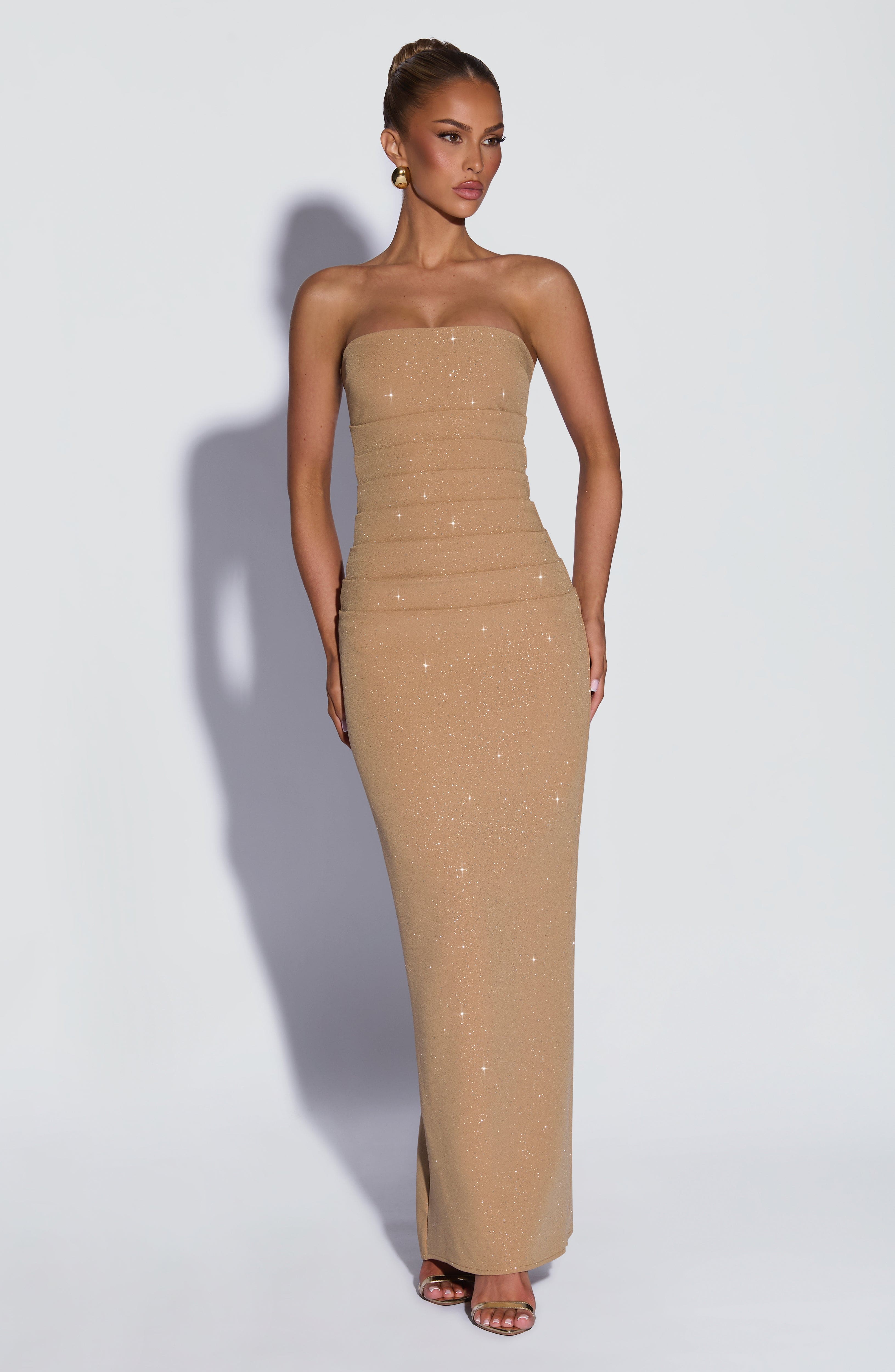 Isabella - Abito da Gala in Crêpe Oro