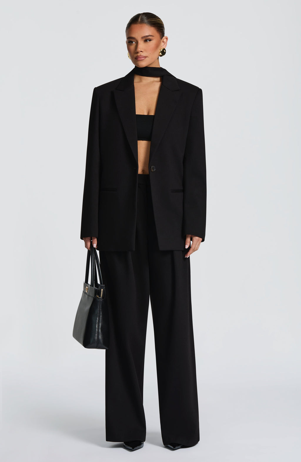Victoria - Blazer Sartoriale Nero Boxy