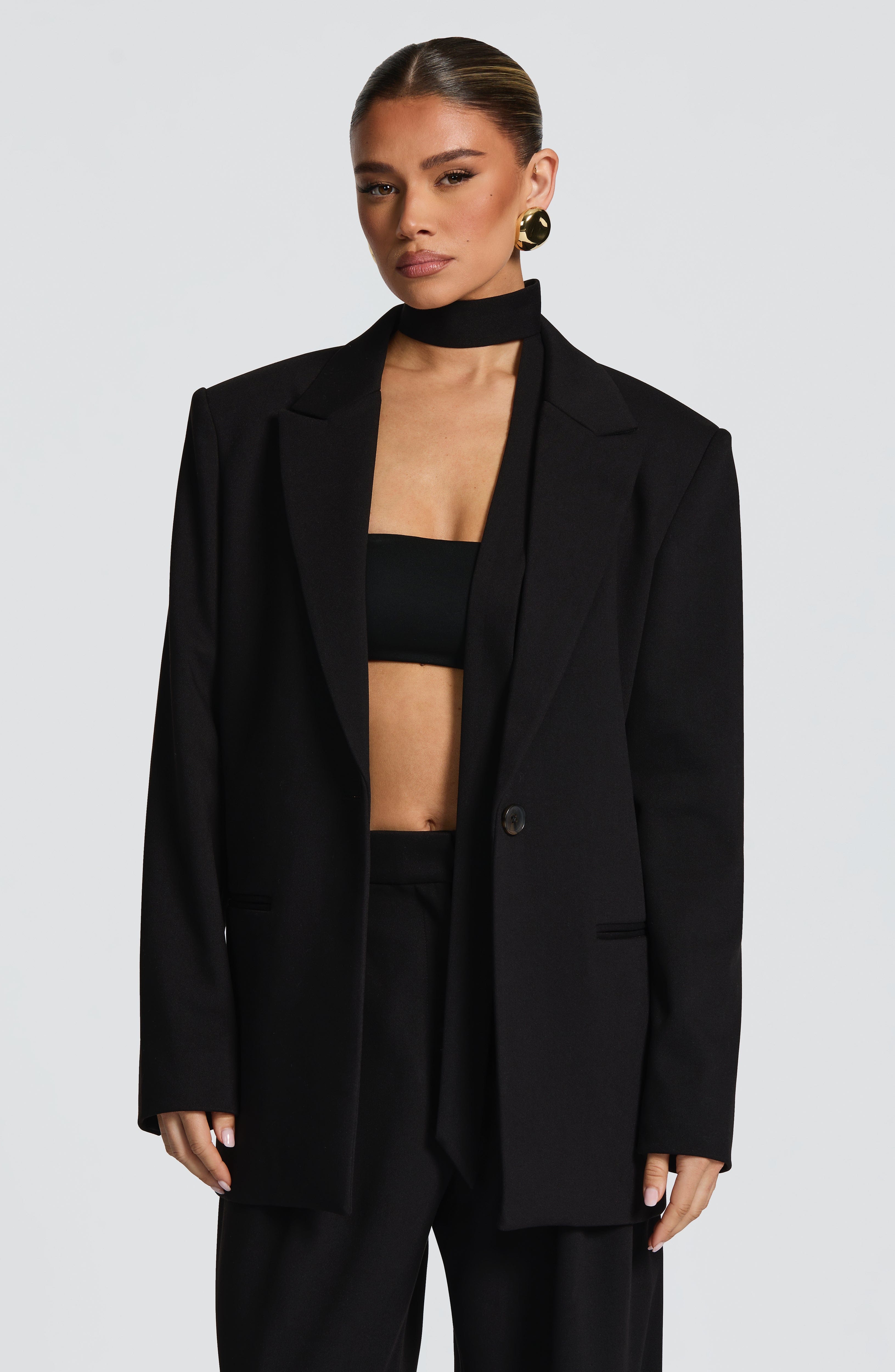 Victoria - Blazer Sartoriale Nero Boxy