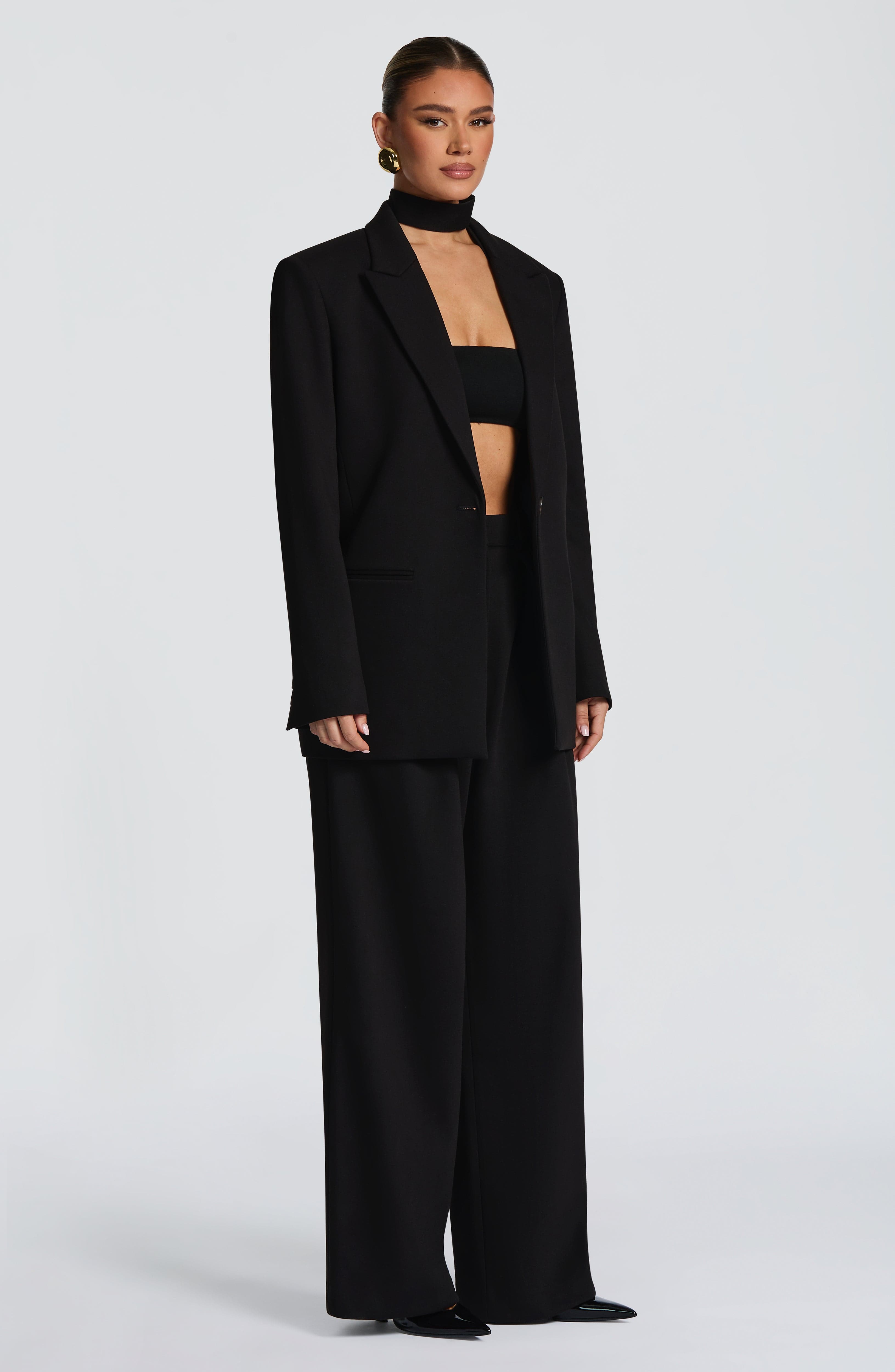 Victoria - Blazer Sartoriale Nero Boxy