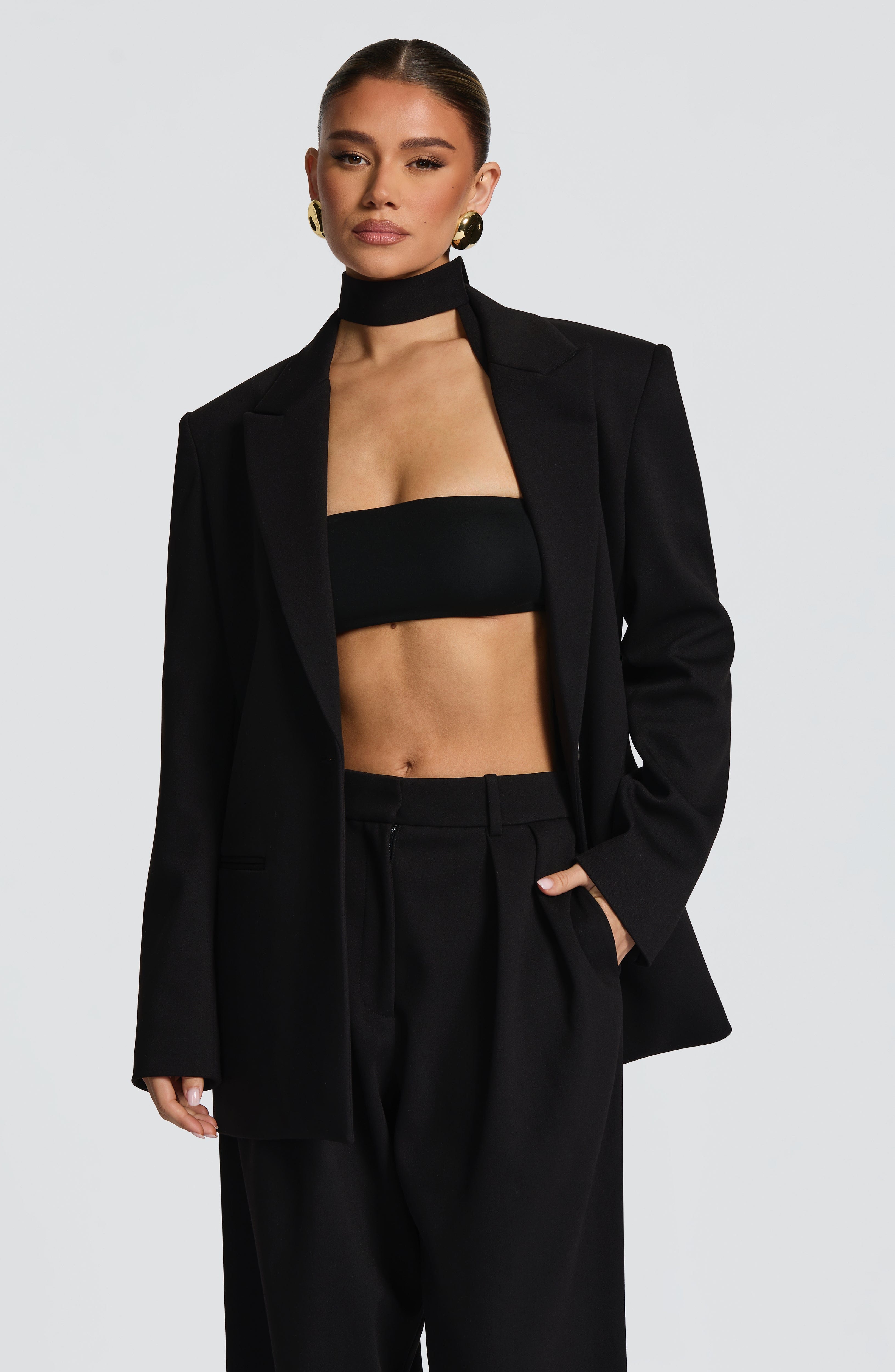 Victoria - Blazer Sartoriale Nero Boxy