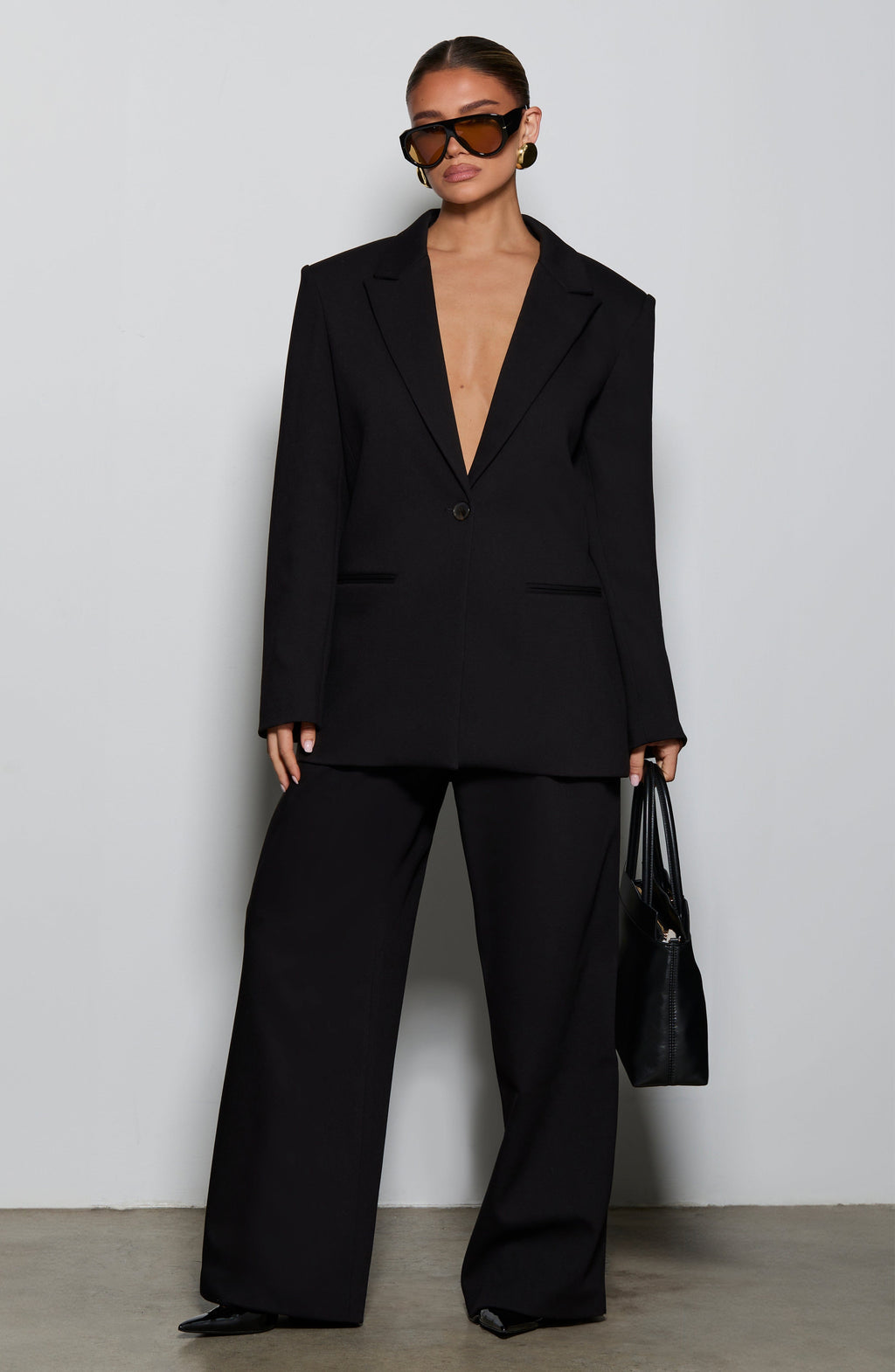 Victoria - Blazer Sartoriale Nero Boxy