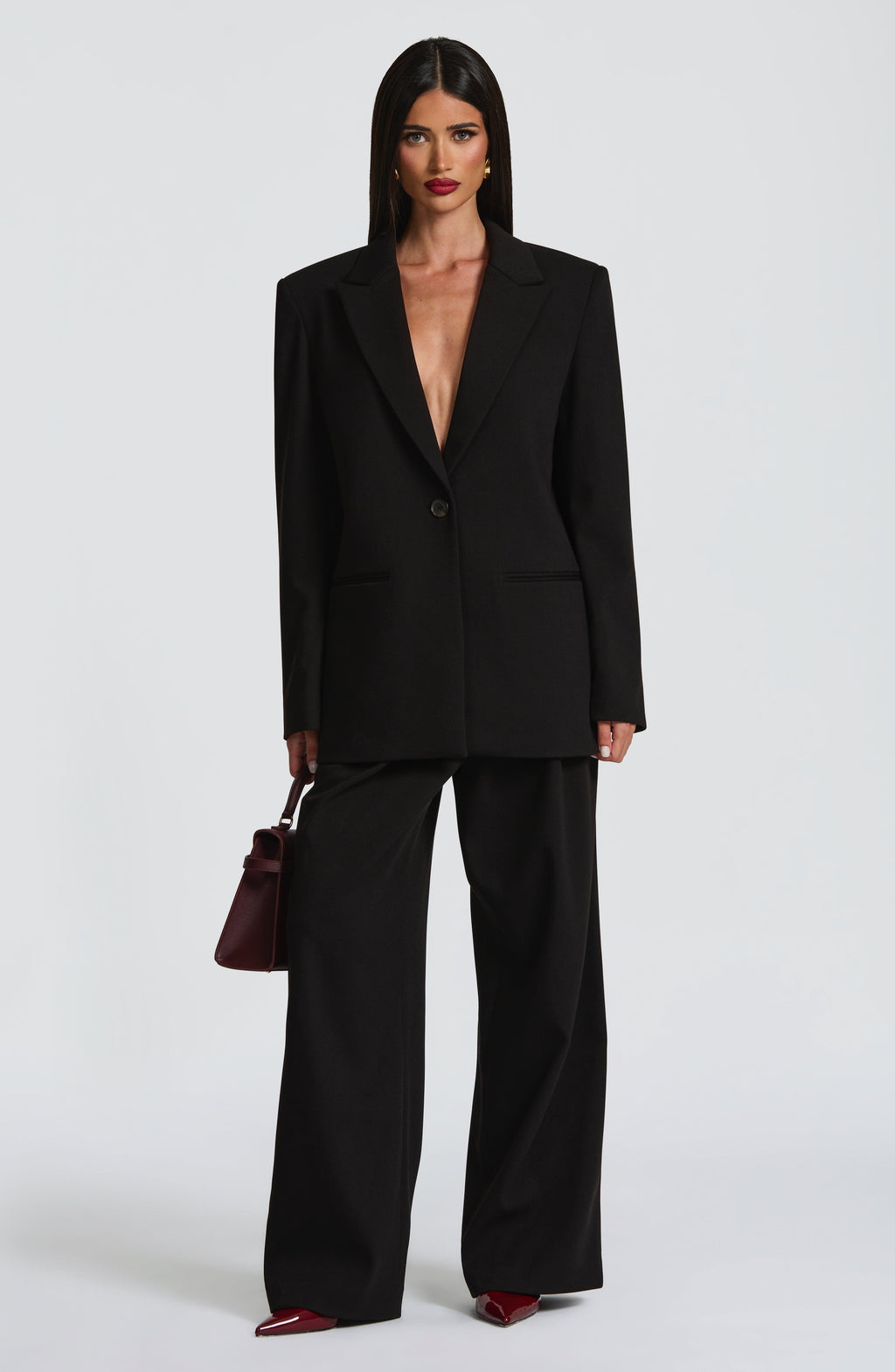 Victoria - Blazer Sartoriale Nero Boxy