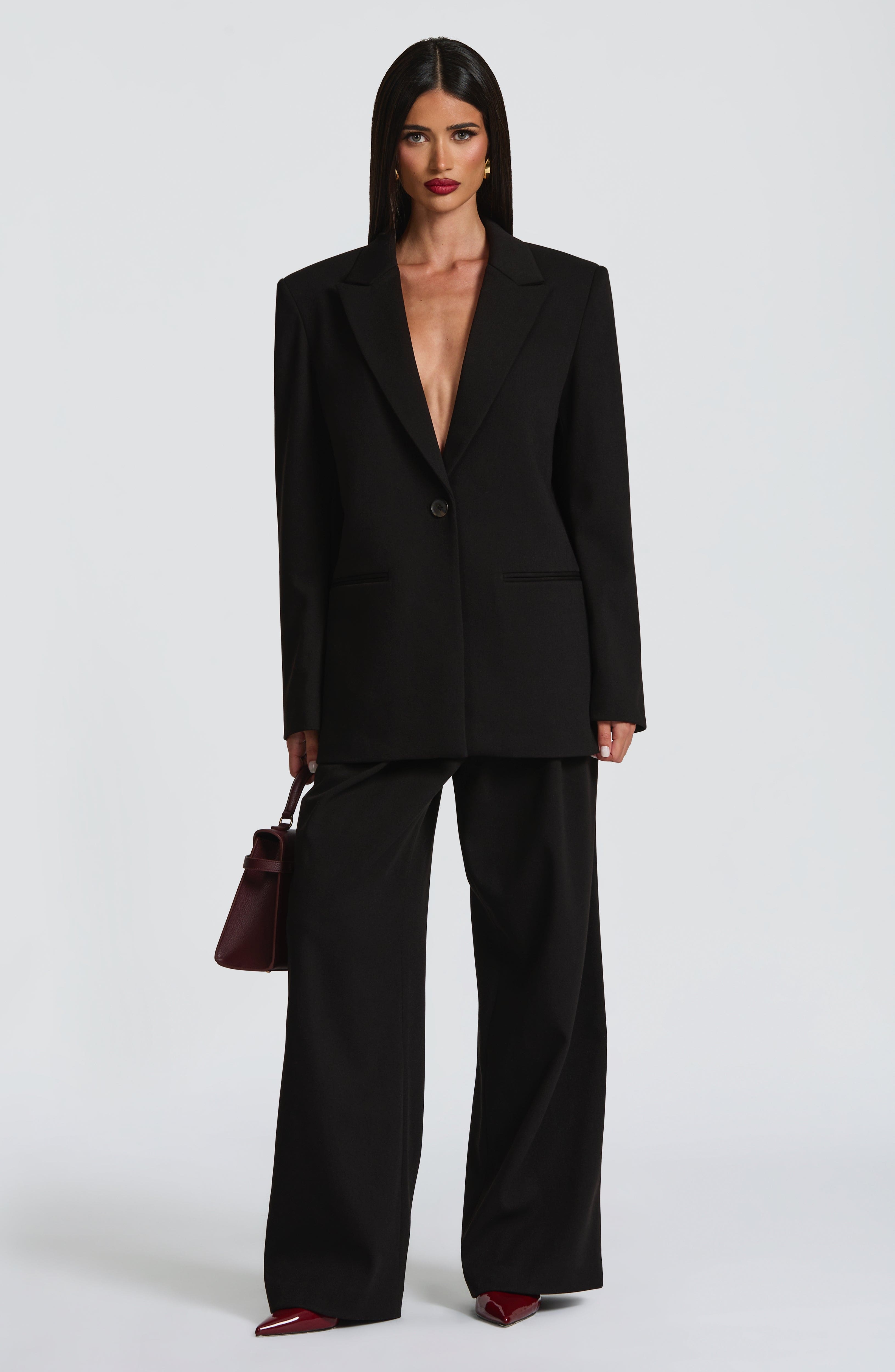 Victoria - Blazer Sartoriale Nero Boxy