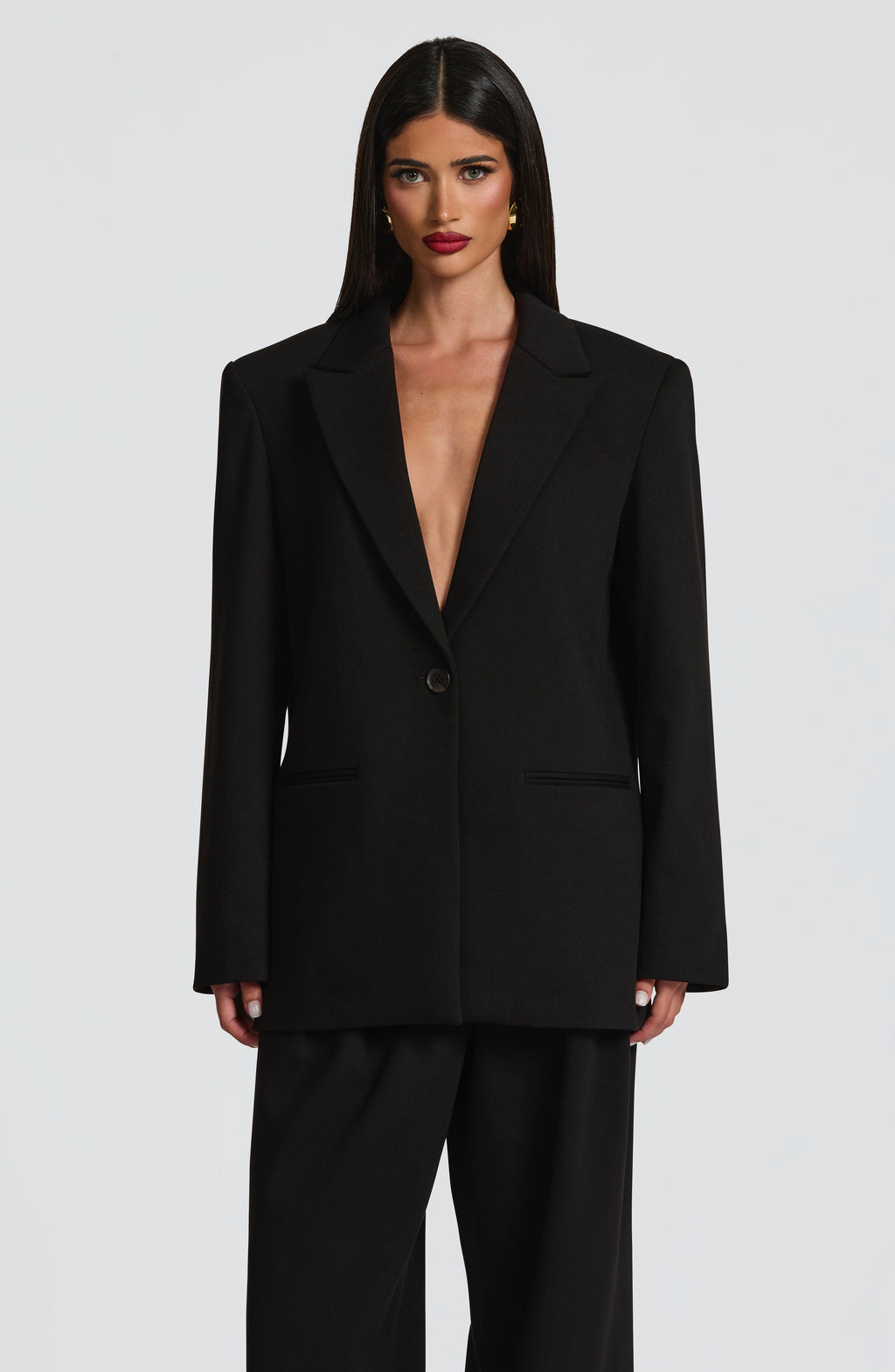 Victoria - Blazer Sartoriale Nero Boxy
