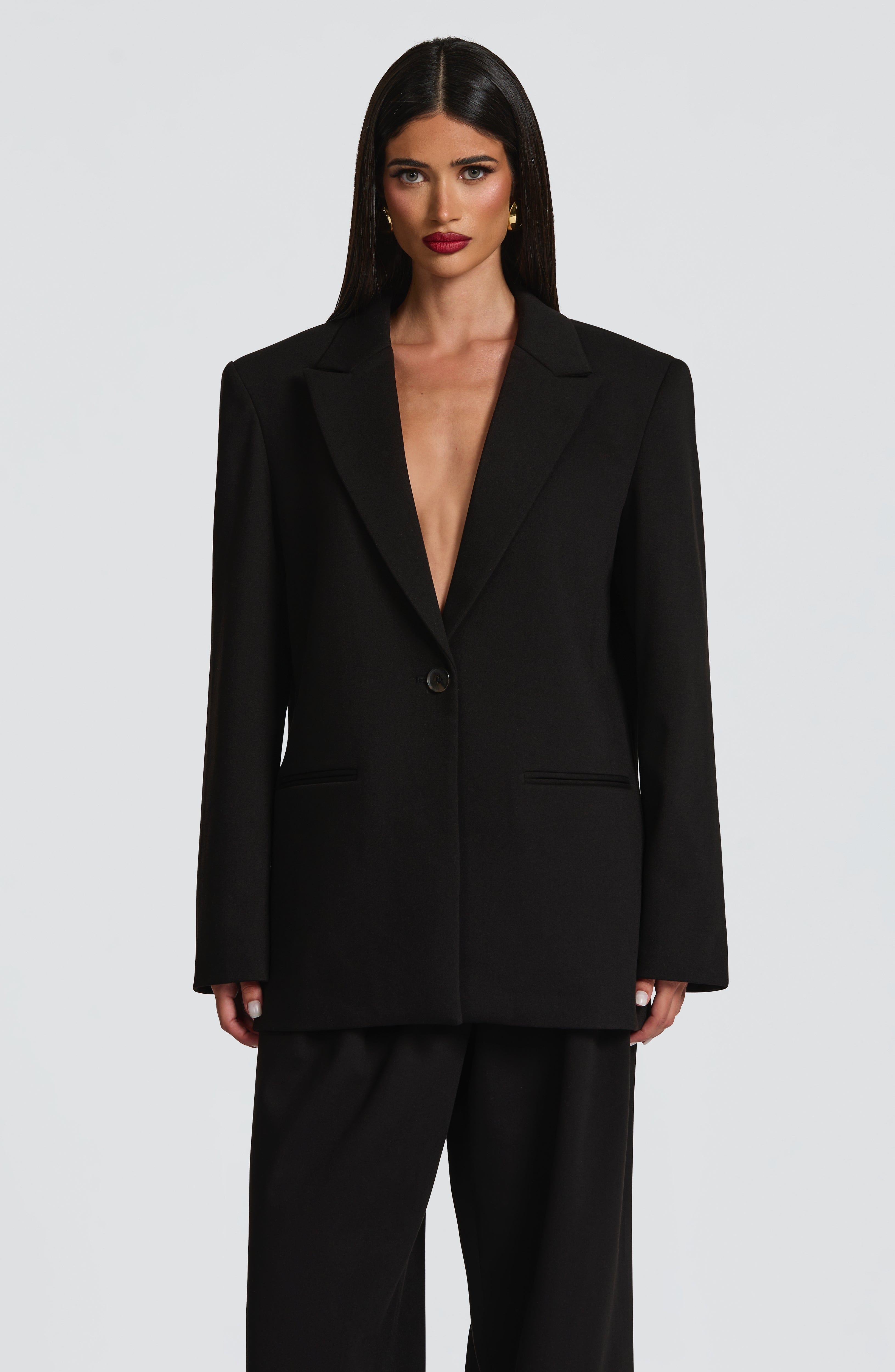 Victoria - Blazer Sartoriale Nero Boxy