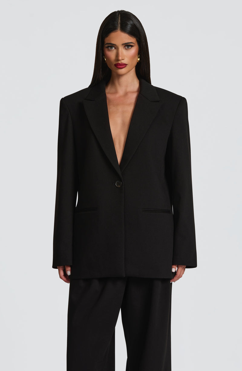Victoria - Blazer Sartoriale Nero Boxy