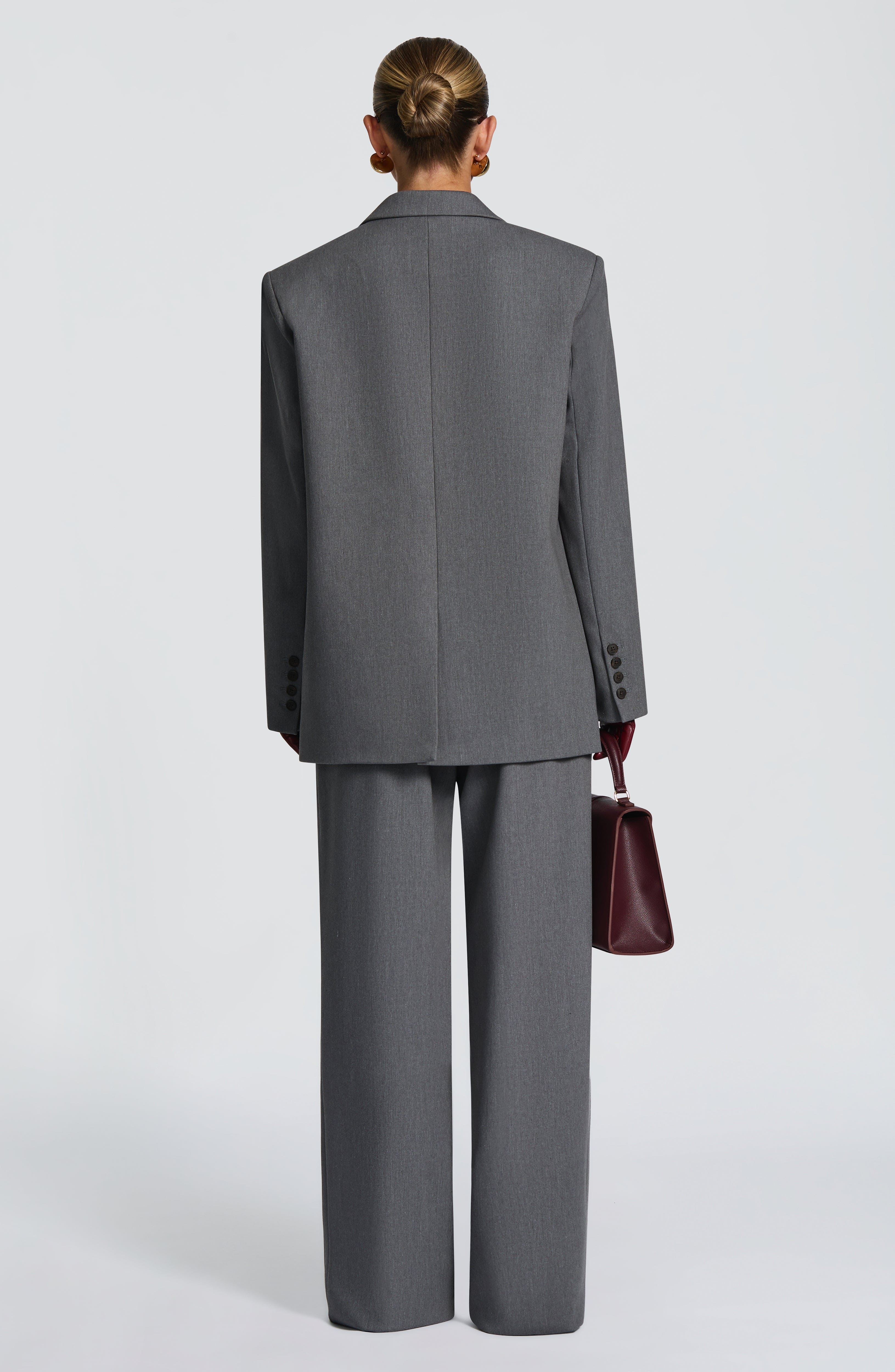 Lucía - Blazer Sartoriale Grigio Melange Boxy