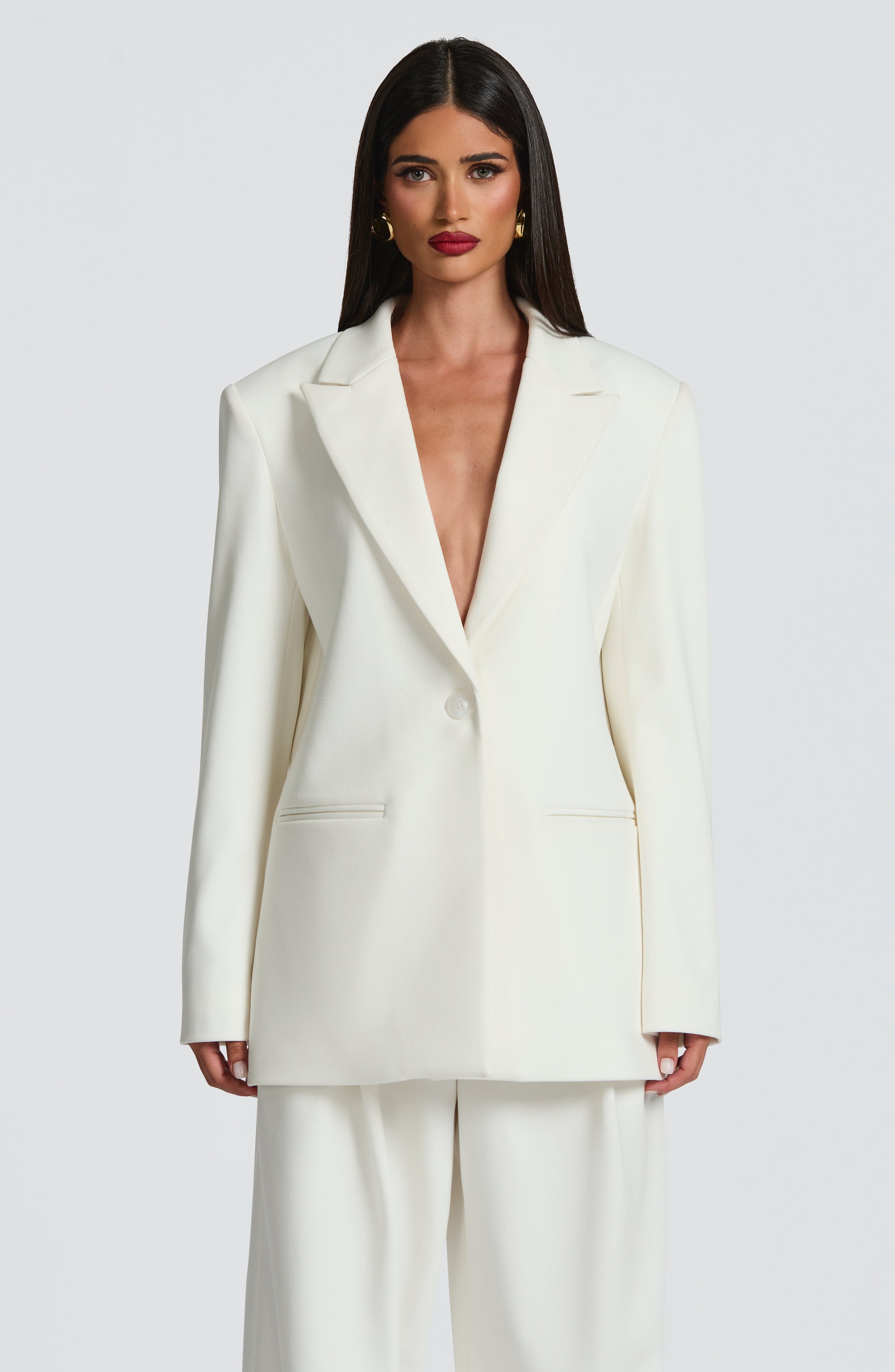 Ana - Blazer Sartoriale Avorio Boxy