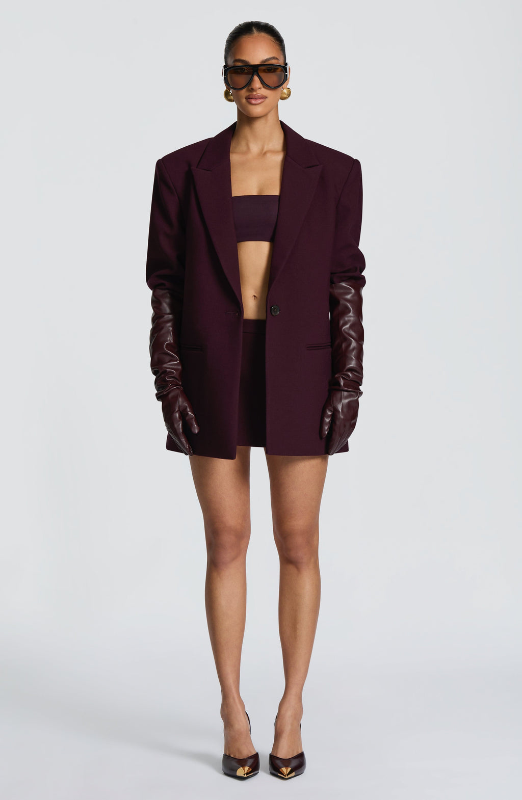 Diana - Blazer Sartoriale Prugna Oversize