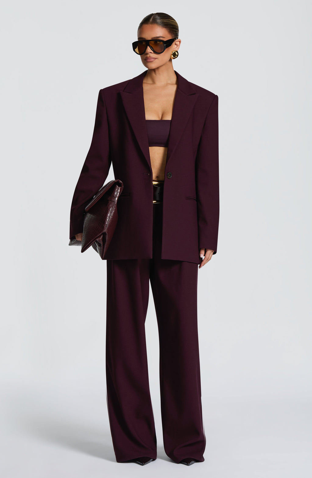 Diana - Blazer Sartoriale Prugna Oversize