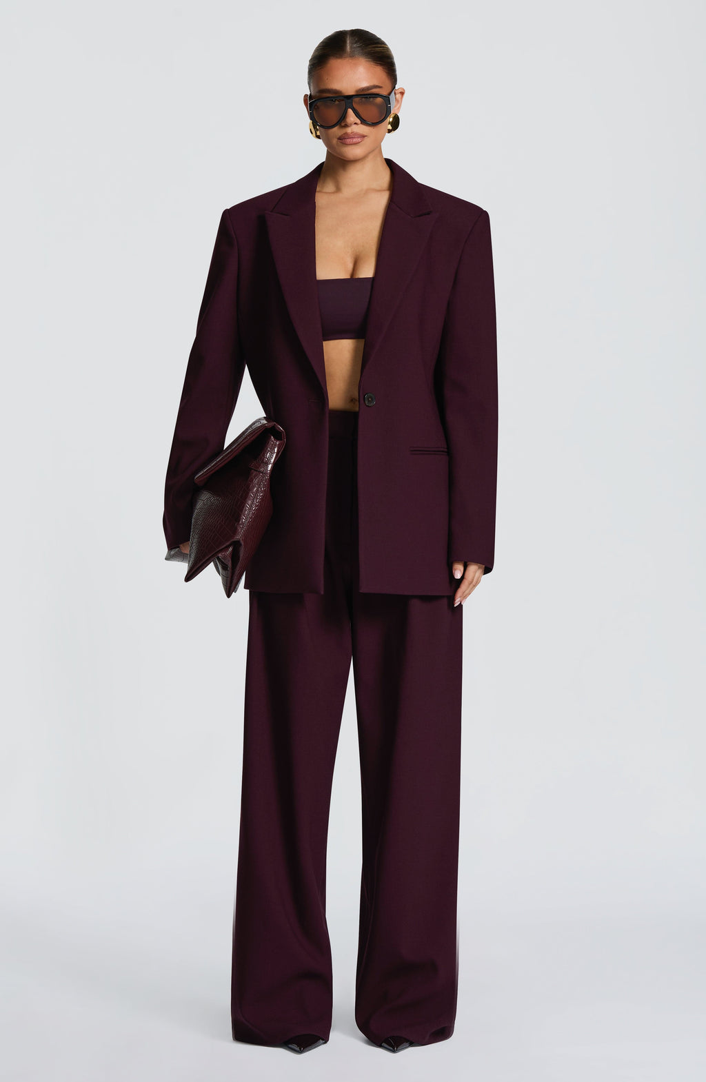 Diana - Blazer Sartoriale Prugna Oversize