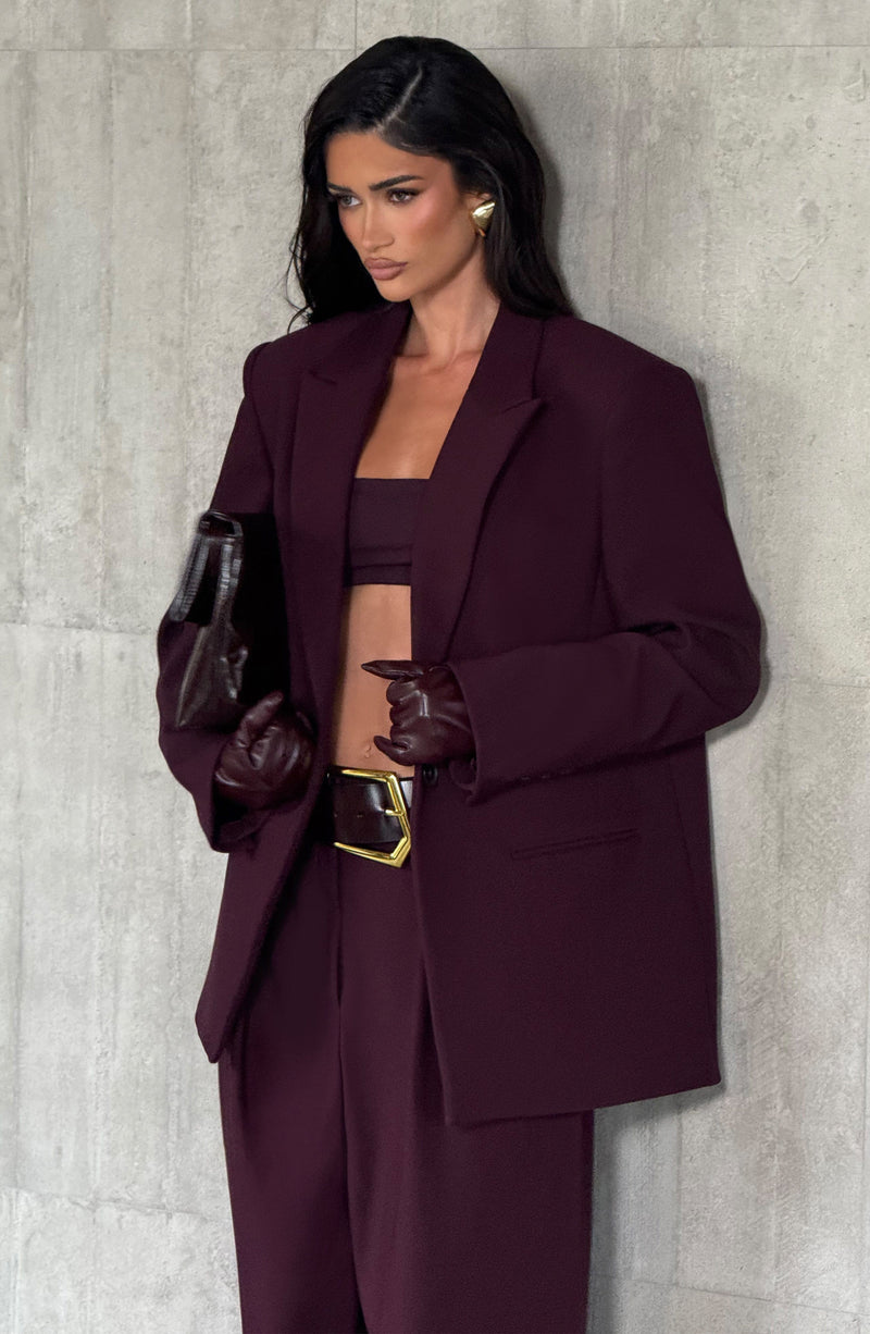 Diana - Blazer Sartoriale Prugna Oversize