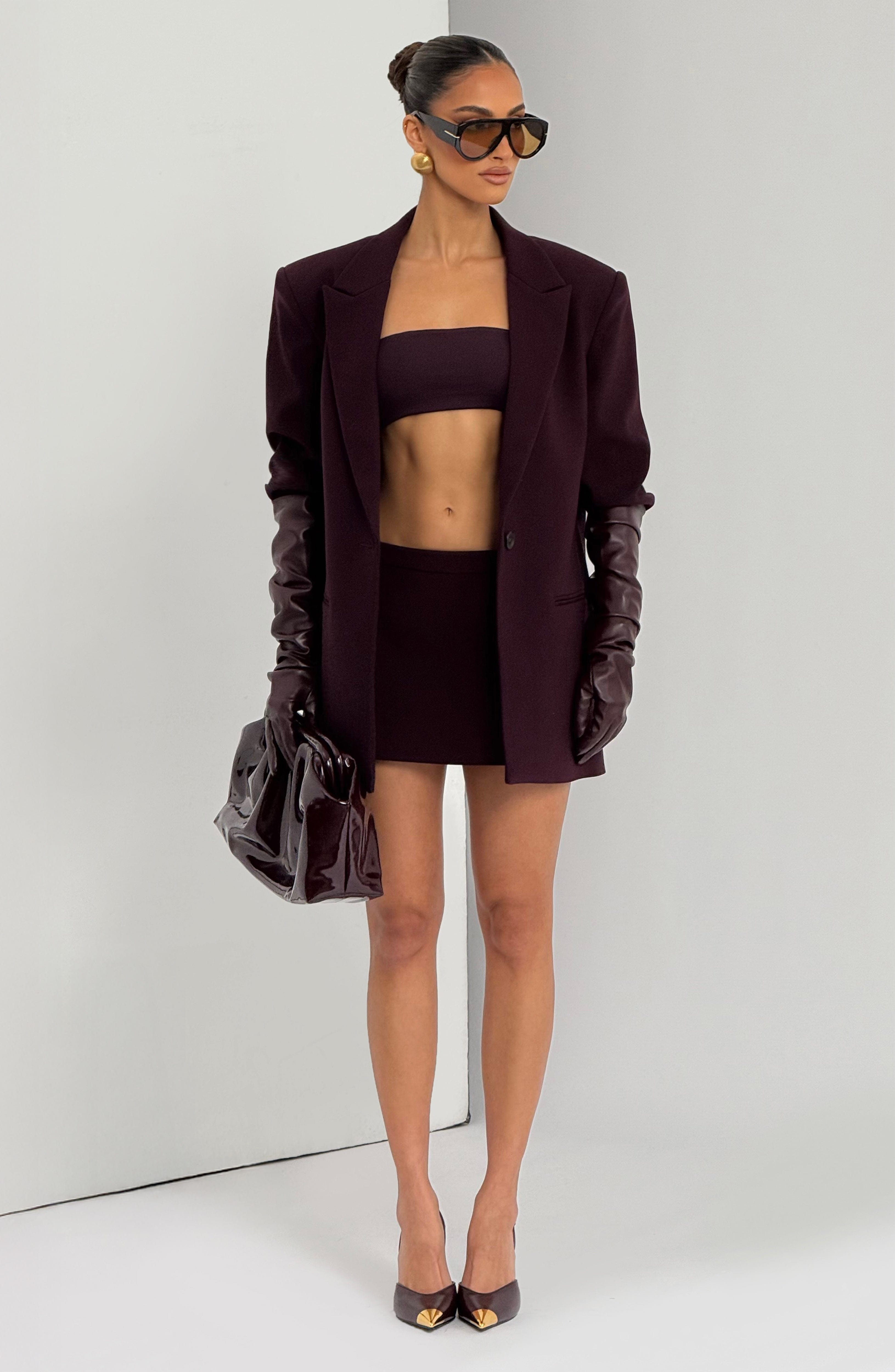Diana - Blazer Sartoriale Prugna Oversize