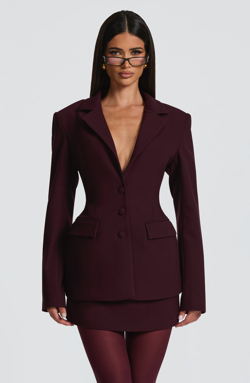 Claudia - Blazer Sartoriale Prugna