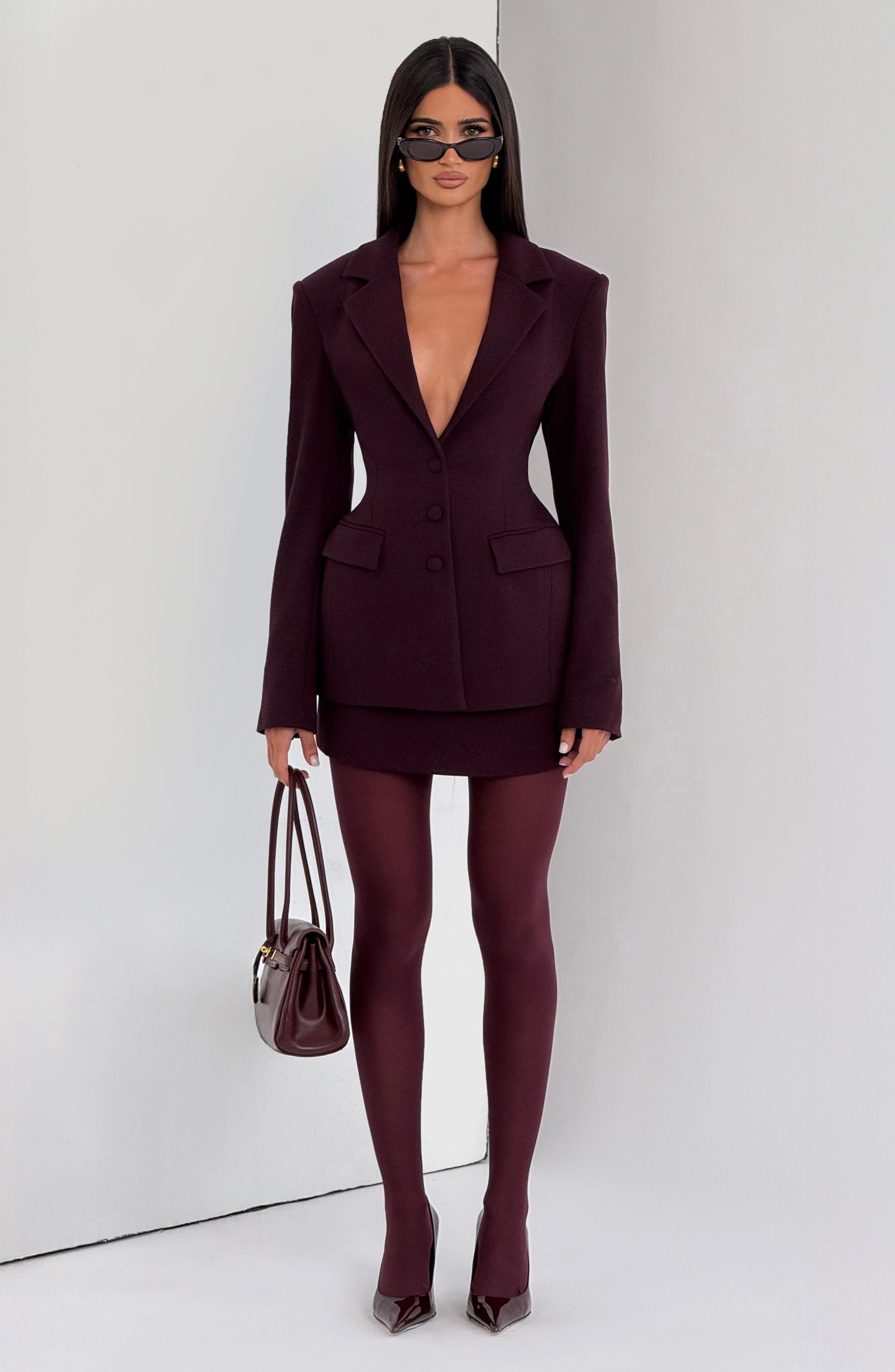 Claudia - Blazer Sartoriale Prugna