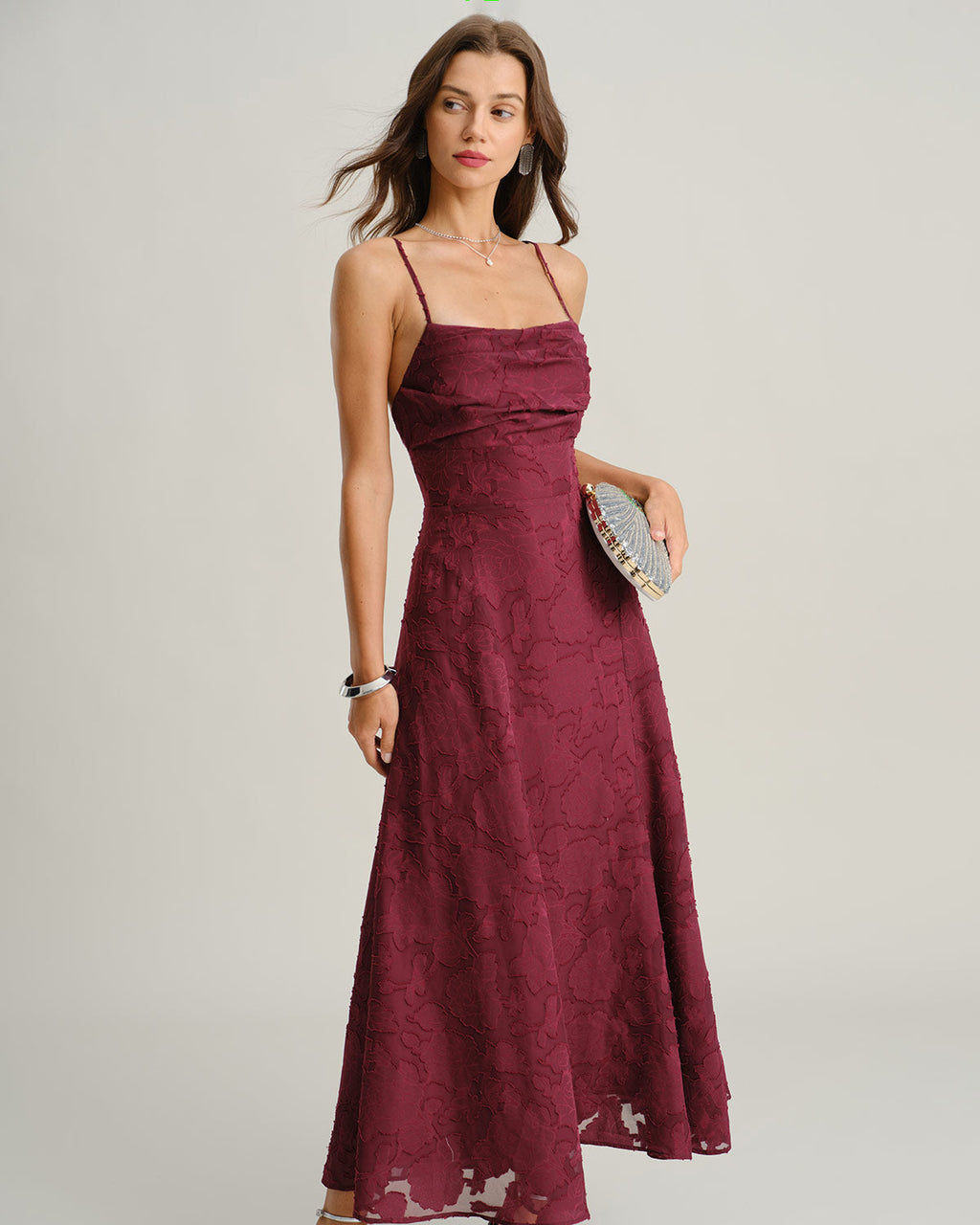 Amalia - Abito Lencero Lungo in Jacquard