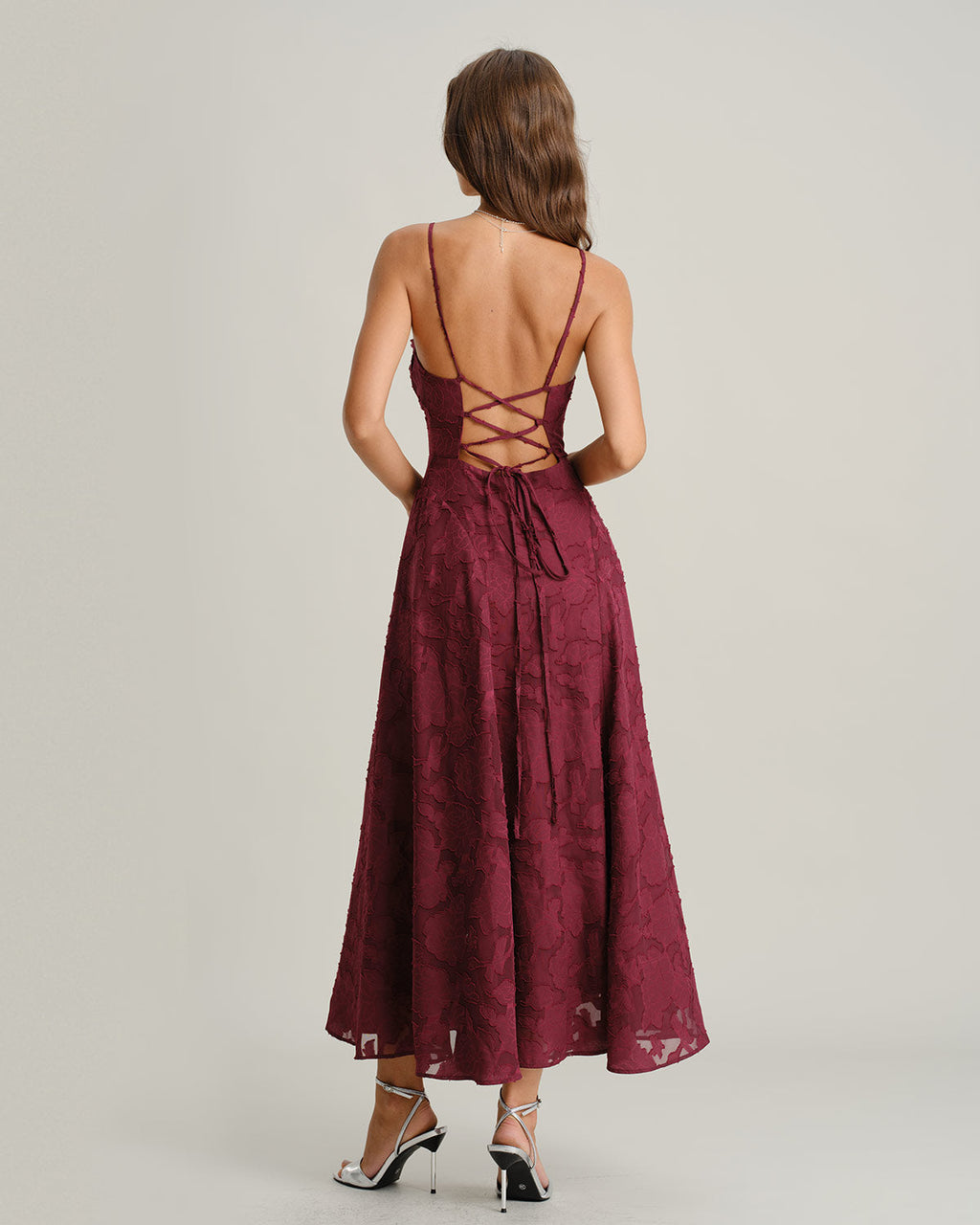 Amalia - Abito Lencero Lungo in Jacquard
