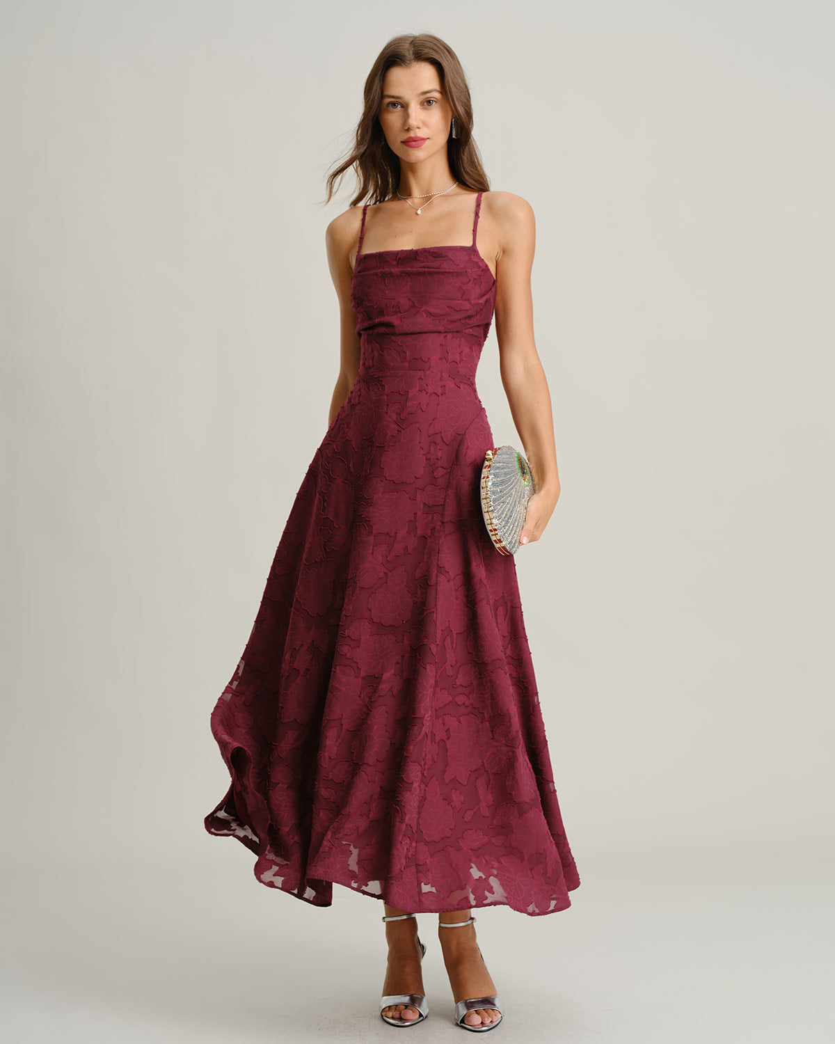 Amalia - Abito Lencero Lungo in Jacquard