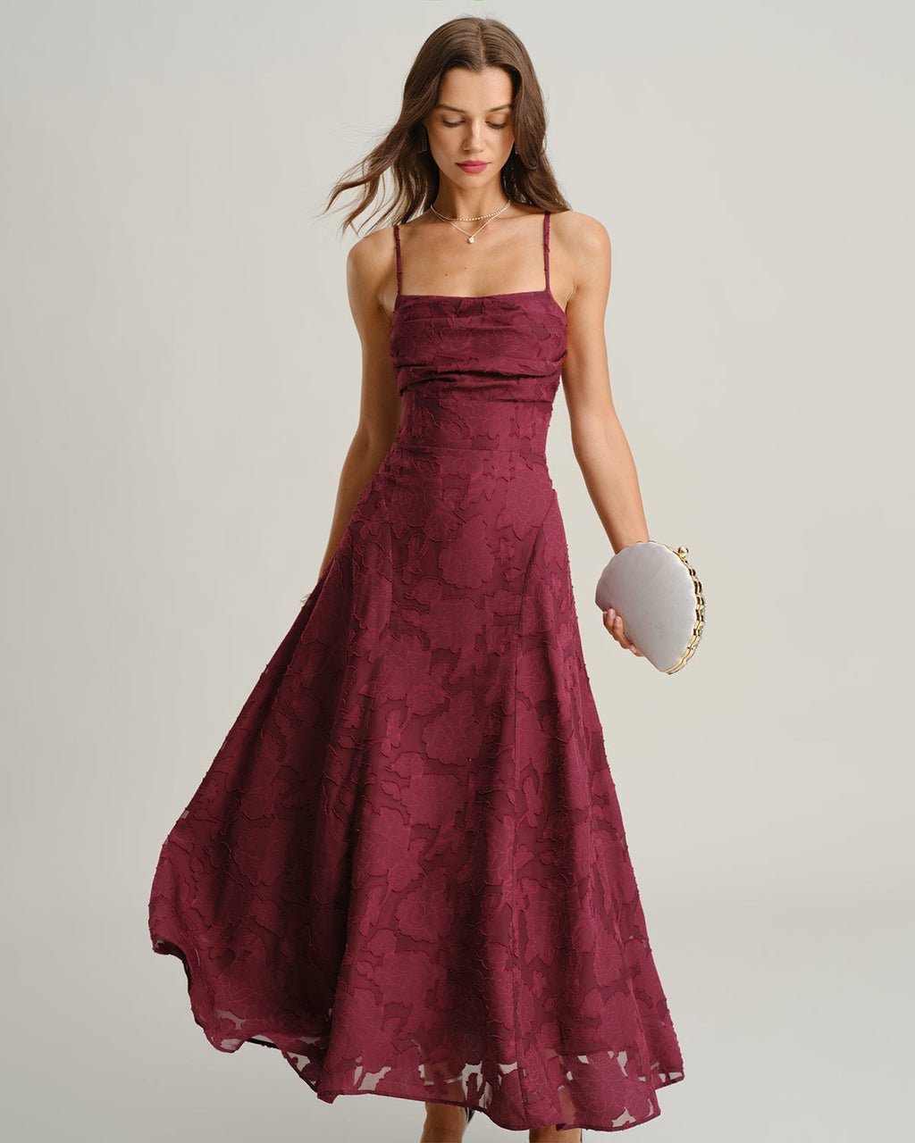 Amalia - Abito Lencero Lungo in Jacquard