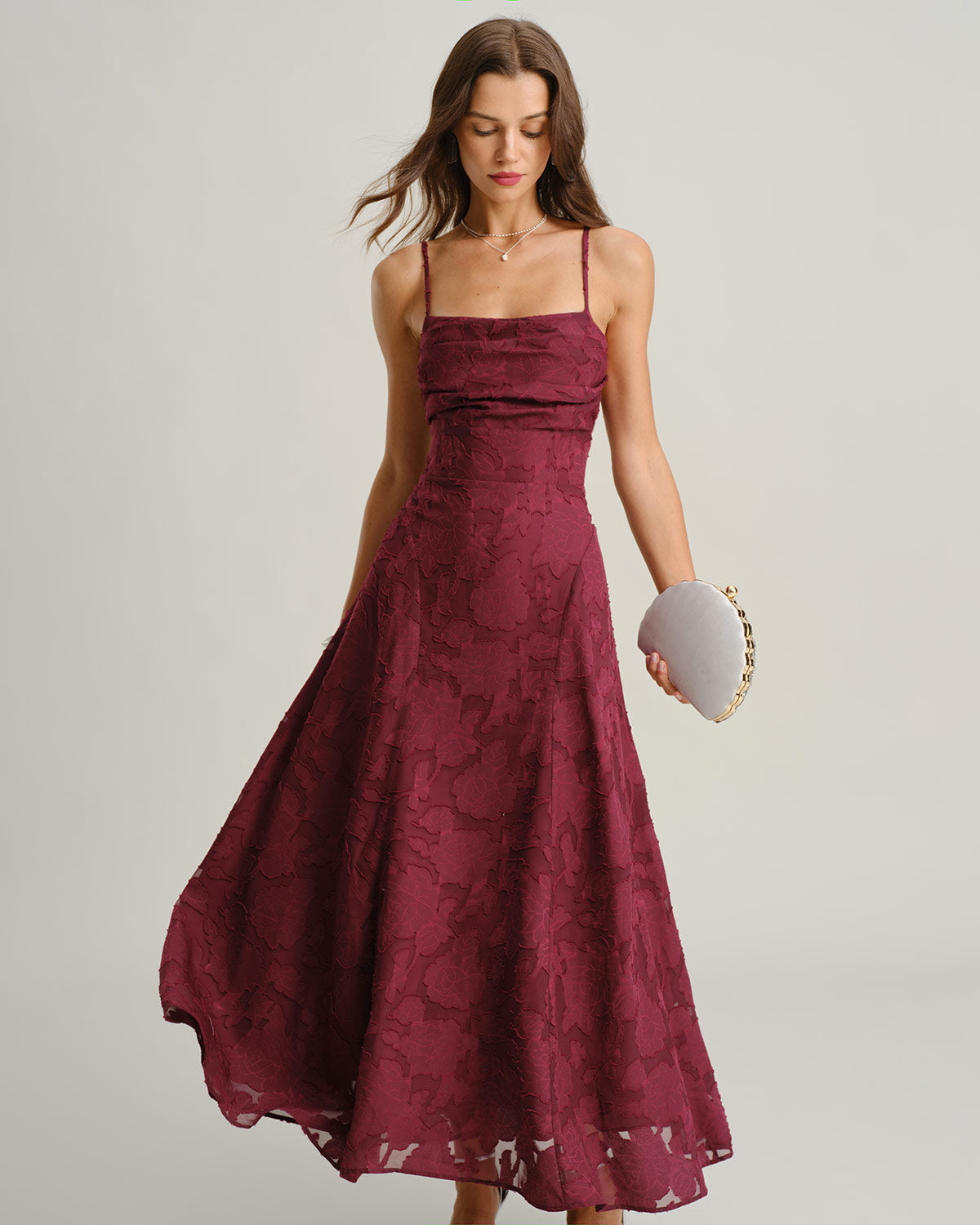 Amalia - Abito Lencero Lungo in Jacquard